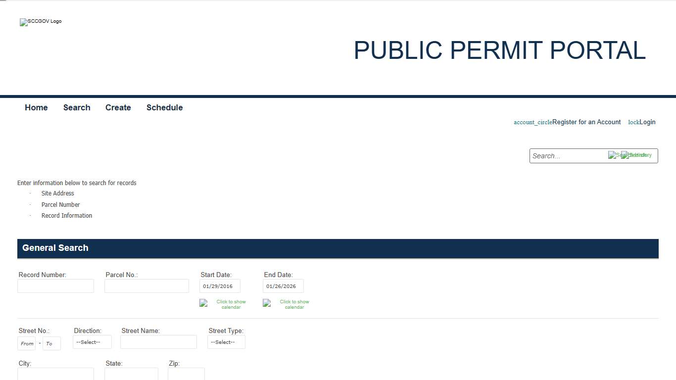 Accela Citizen Access